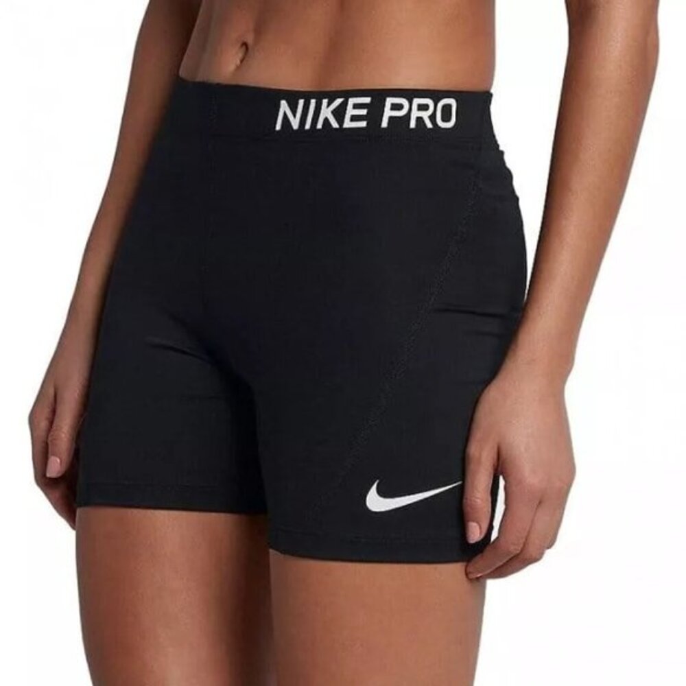 Nike Pro Black 5in Bike Shorts Short Short Athletic Athleisure Womens Size XS